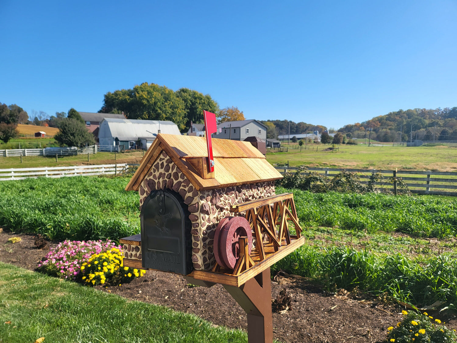 large mailbox, cottage mailbox, custom made mailbox, outdoor décor, farm mailbox, house mailbox, rural mailbox, decorative mailbox, cedar mailbox, blue mailbox, outdoor mailbox, handmade, better home and garden decorative mailboxes, unique mailboxes, cool mailboxes, modern mailbox yard art, post box, country décor, home & garden, colorful mailbox, handcrafted, letter box, two door mailbox, box for mail, unique, post box, aromatic cedar, home style mailbox, USPS approved, amish artisan, personalized gift,