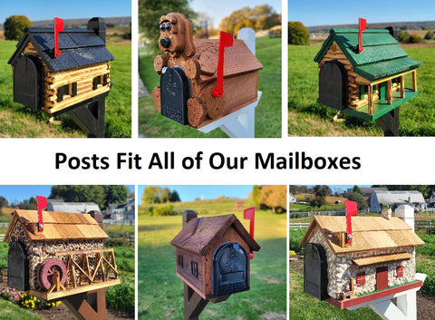 Mailbox Post, Multi Colors, Premium Wood, Southern Pine Treated, Fits All of Our Mailboxes