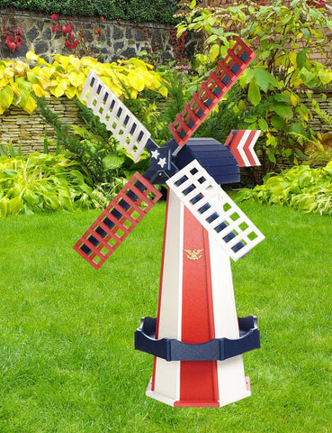 poly american collection medium and large size windmill