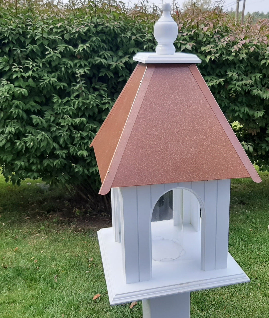 Bird Feeder Copper Roof - Choose Your Roof Colo - X- Large Bird Feeder - Handmade - Bird Feeder For Outdoor