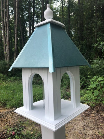 Bird Feeder Copper Roof - Choose Your Roof Colo - X- Large Bird Feeder - Handmade - Bird Feeder For Outdoor