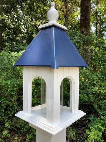 Bird Feeder Choose Your Roof Color - Handmade - Easy Mounting - Bird Feeders For the Outdoors