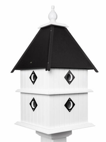 Bird House - 8 Nesting Compartments - Handmade - Large - Metal Predator Guards - Weather Resistant - Pole Not Included - Birdhouse Outdoor
