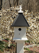 Load image into Gallery viewer, Bird House - 1 Nesting Compartment - Handmade - Wooden - Weather Resistant - Black Aluminum Roof - Birdhouse Outdoor - Post Not Included
