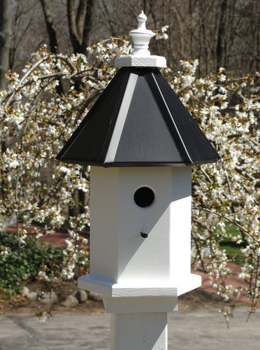 Bird House - 1 Nesting Compartment - 6 Sided - Handmade - Weather Resistant - Birdhouse Outdoor - Bird House Small