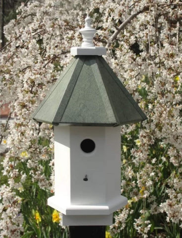 Bird House - 1 Nesting Compartment - 6 Sided - Handmade - Weather Resistant - Birdhouse Outdoor