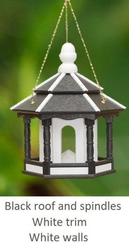 Bird Feeder - Hanging - Poly Lumber - Amish Handmade - Weather Resistant - Large Feeding Opening - Bird feeders for the outdoor