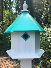 Load image into Gallery viewer, Birdhouse Handmade 3 Nesting Compartments Vinyl PVC Made With Metal Predator Guards Weather Resistant Birdhouse Outdoor Decor
