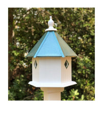 Load image into Gallery viewer, Birdhouse Handmade 3 Nesting Compartments Vinyl PVC Made With Metal Predator Guards Weather Resistant Birdhouse Outdoor Decor
