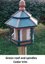 Load image into Gallery viewer, Bird Feeder - Amish Handmade - Poly Lumber Weather Resistant - Large Feeding Opening - Bird Feeders For Outdoors

