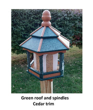 Load image into Gallery viewer, Bird Feeder - Poly Lumber - Amish Handmade - Weather Resistant - Large Feeding Opening - Easy Mounting on 4&quot;x4&quot; Pole/Post
