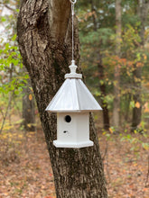 Load image into Gallery viewer, Bird House - 1 Nesting Compartment - Hanging - Handmade - 6 Sided - Faux Patina Aluminum Roof - Weather Resistant - Birdhouse Outdoor
