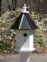 Load image into Gallery viewer, Birdhouse 1 Nesting Compartment wooden 6 Sided Handmade Weather Resistant
