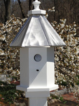 Load image into Gallery viewer, Birdhouse 1 Nesting Compartment wooden 6 Sided Handmade Weather Resistant
