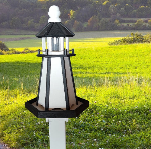 Bird Feeder - Poly Lumber - Amish Handmade -  Feeder Lighthouse Design - Weather Resistant - Easy Mounting - Bird Feeders For The Outdoors - Home & Living:Outdoor & Gardening:Feeders & Birdhouses:Bird Feeders
