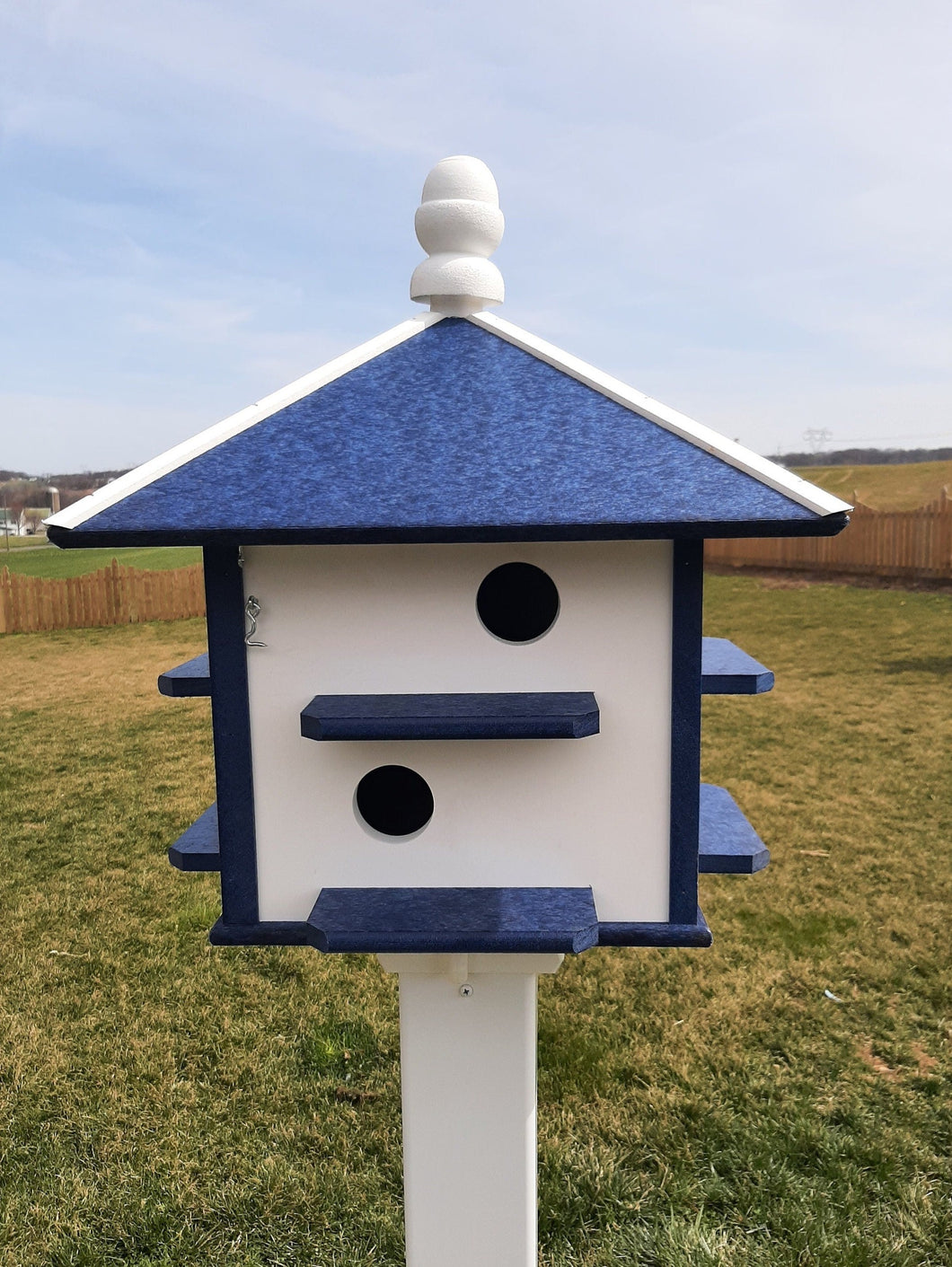 Birdhouse Purple Martin Amish Made 8 nesting Compartments in Multi Colors Garden Décor Poly Purple Martin Bird House Outdoor