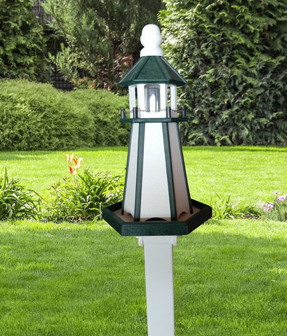 Bird Feeder - Poly Lumber - Amish Handmade - Lighthouse Feeder Design - Weather Resistant - Bird Feeder Outdoors
