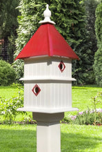Load image into Gallery viewer, Bird House - 4 Nesting Compartments - 2 story - Handmade - Metal Predator Guards - Weather Resistant - Birdhouses Outdoor
