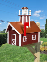 Load image into Gallery viewer, Amish Mailbox With Solar Lighthouse -  Wood or Poly Lumber - Handmade
