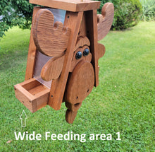 Load image into Gallery viewer, Bird Feeder - Hanging - Moose Bird Feeder - easy to Fill - Amish Handmade Bird Feeders for the Outdoor
