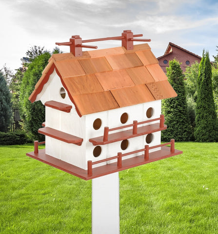 Purple Martin Bird House - Amish Handmade - 14 Nesting Compartments - Weather Resistant
