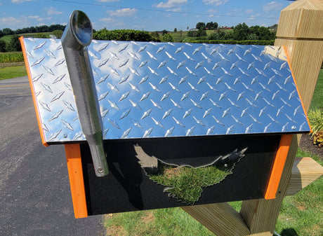 Amish Mailbox Kit of Handmade Poly Mailbox and Poly Post With Birds Design - Unique Mailboxes
