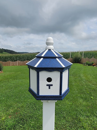 Birdhouse Poly Amish Handmade 3 Nesting Compartments Weather Resistant Birdhouse Outdoor - Bird Housees Medium