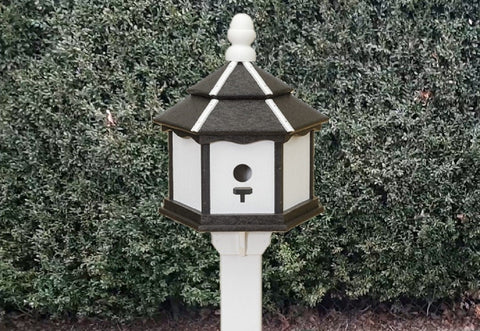 Gazebo Poly Birdhouse Amish Handmade 3 Nesting Compartments Weather Resistant