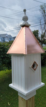 Load image into Gallery viewer, Birdhouse Copper Top Handmade Vinyl With 1 Nesting Compartment, Metal Predator Guards, Weather Resistant, Birdhouse Outdoor

