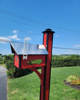 Amish Mailbox Handmade Kit Poly Mailbox and Poly Post With Fire Department Design. - Unique Mailboxes