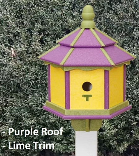 Bird House - 3 Nesting Compartments - Amish Handmade - Weather Resistant - Made of Poly Lumber - Birdhouse Outdoor - Home & Living:Outdoor & Gardening:Feeders & Birdhouses:Birdhouses