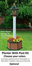 Load image into Gallery viewer, Amish Bird Feeder Handmade - Poly Lumber Weather Resistant - Easy Mounting on 4&quot;x4&quot; Pole/Post - Bird Feeders For the Outdoors
