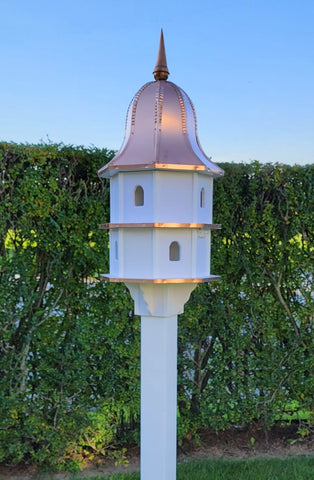 Copper Roof Poly Birdhouse Amish Handmade 2 Story Extra Large, 8 Nesting Compartments