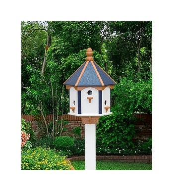 Bird House - Amish Handmade -  X-Large 6 Nesting Compartments -  Poly Lumber Bird House - Amish Outdoor Birdhouse - Home & Living:Outdoor & Gardening:Feeders & Birdhouses:Birdhouses