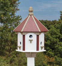 Load image into Gallery viewer, Bird House Gazebo Poly Amish Made With 6 Nesting Compartments X-Large Weather Resistant
