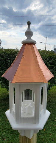 Bird Feeder Copper Roof Large Gazebo Handmade Vinyl PVC Weather Resistant