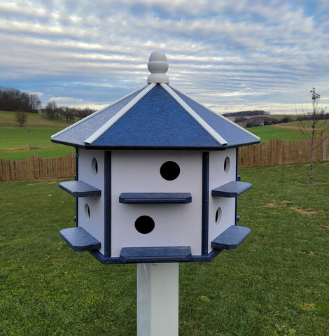 Birdhouse Purple Martin Amish Made 12 nesting Compartments Garden Décor Poly Purple Martin Bird House Outdoor