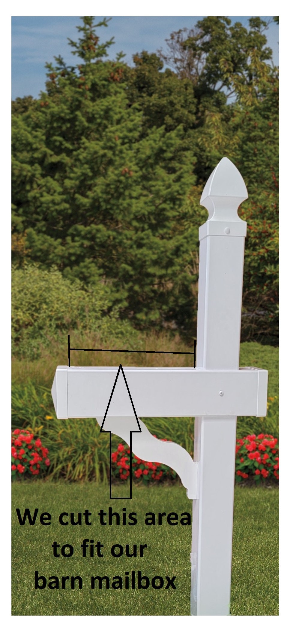 Planter for Mailbox Post, White, Weather Resistant Poly Lumber, Fits All Mailbox Posts! - Planters and Posts