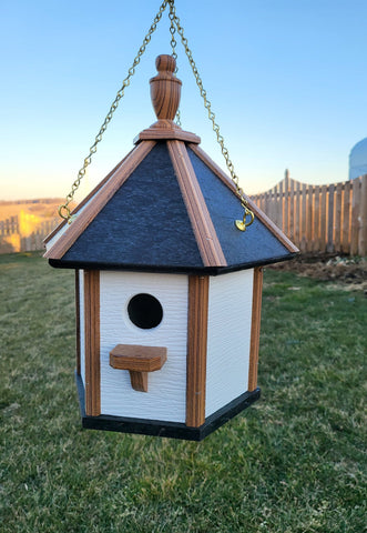 Country Bird House Amish Made, 1 Nesting Compartment Poly Birdhouse
