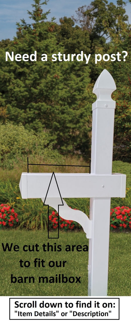 Amish Mailbox Handmade With Nature Design Wooden/Poly Mailbox for Outdoor - Unique Mailboxes