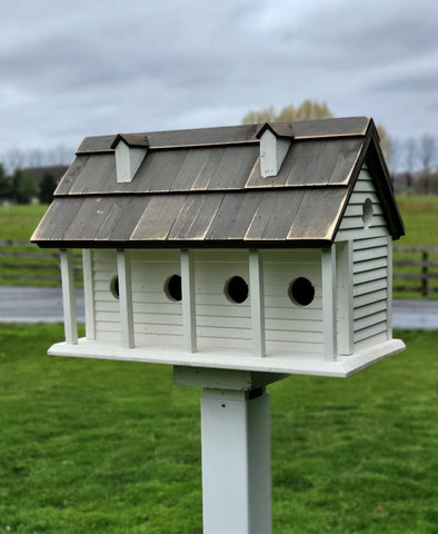 Martin Birdhouse - Amish Handmade Primitive Design - 6 Nesting Compartments -  Birdhouse outdoor