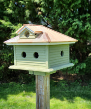 Load image into Gallery viewer, Martin Bird House Amish Handmade With 5 Nesting Compartments, Cedar Roof With Copper Trim Birdhouse Outdoor

