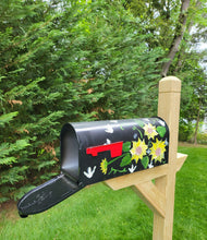 Load image into Gallery viewer, Hand Painted Mailbox With Flowers Amish Handmade
