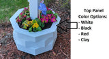 Planter for Mailbox Post, White, Weather Resistant Poly Lumber, Fits All Mailbox Posts! - Planters and Posts