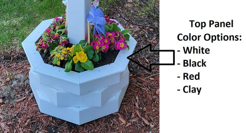 Planter for Mailbox Post, White, Weather Resistant Poly Lumber, Fits All Mailbox Posts!