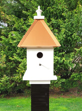 Load image into Gallery viewer, Bird House 1 Nesting Compartment - Handmade Wooden Birdhouse Outdoor - Post Not Included
