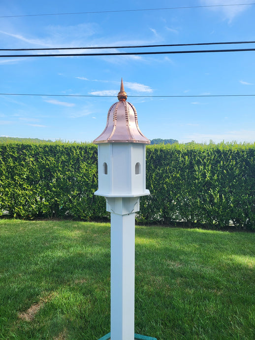 Copper Roof Poly Birdhouse Amish Handmade 4 Nesting Compartments - Copper Roof