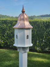Load image into Gallery viewer, Copper Roof Poly Birdhouse Amish Handmade 4 Nesting Compartments - Copper Roof
