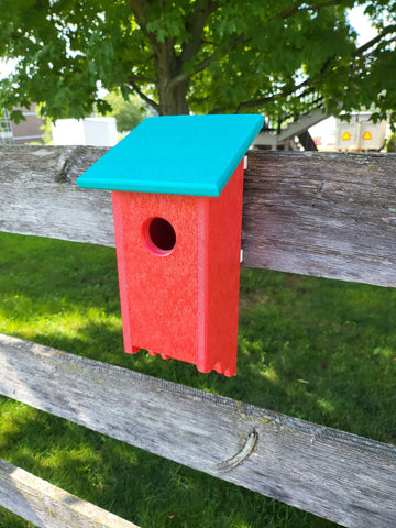Bluebird Birdhouse Amish Handmade Bird House Multi Colors Poly Lumber Weather Resistant