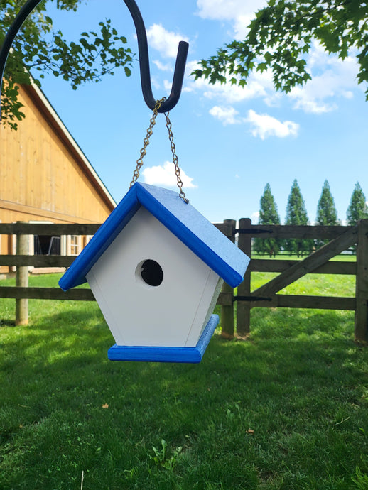 Wren Birdhouse Chickadee bird House Amish Handmade Hanging Bird House Poly Lumber Weather Resistant - Bird Houses Hanging